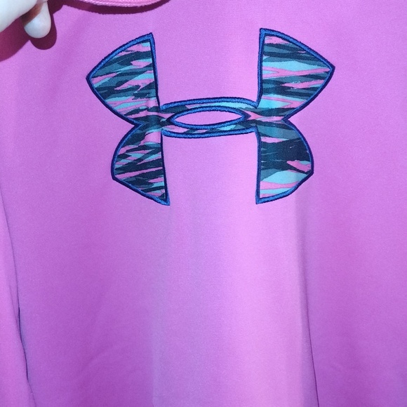 Under Armour XL GUC pink camo, front pocket, drawstring hoodie - Picture 3 of 11